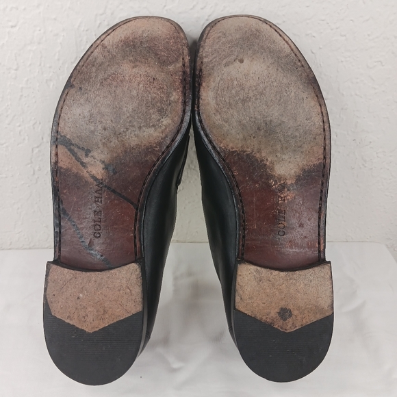 Cole Haan Pinch Maine Classic 9 M Black Equestrian Gold Horse Bit Loafers - Picture 9 of 12